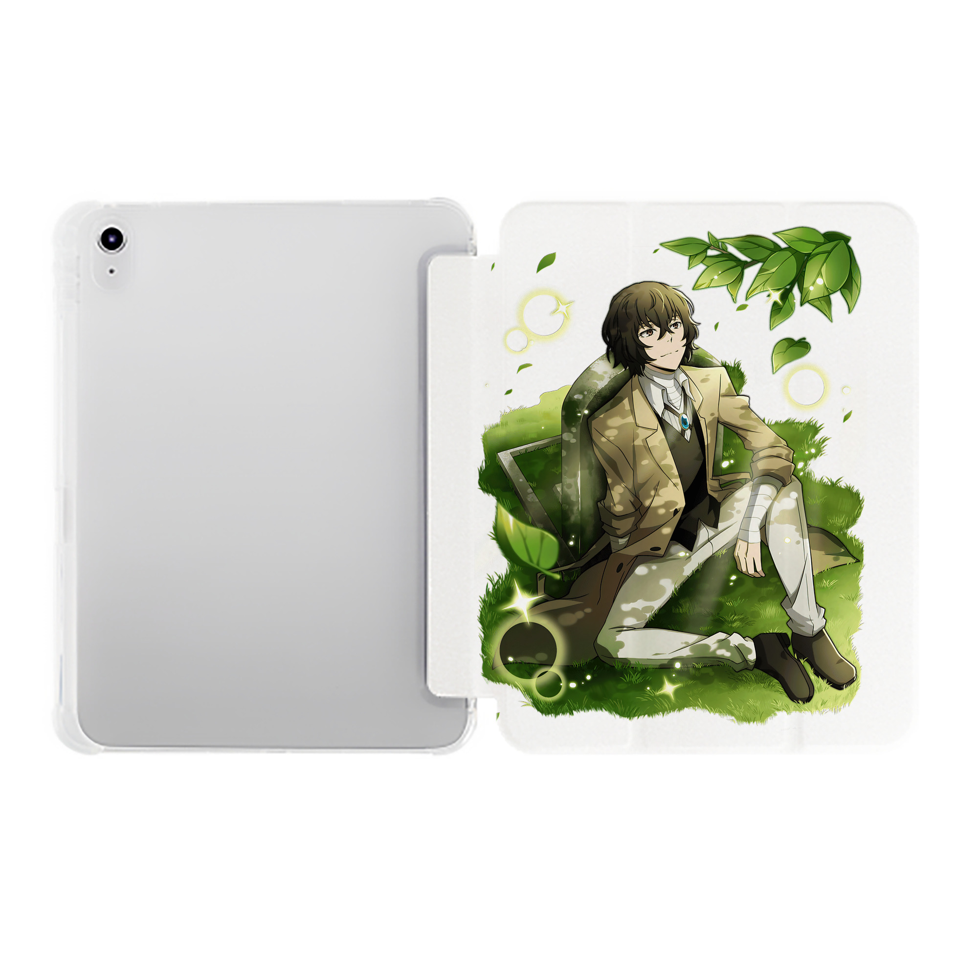 （画像用） 文豪ストレイドッグス Bungo Stray Dogs IPad ケース ペン収納付き 三つ折りスタンド PUレザー×シリコン 対応機種9.5/10.5/10.9インチ